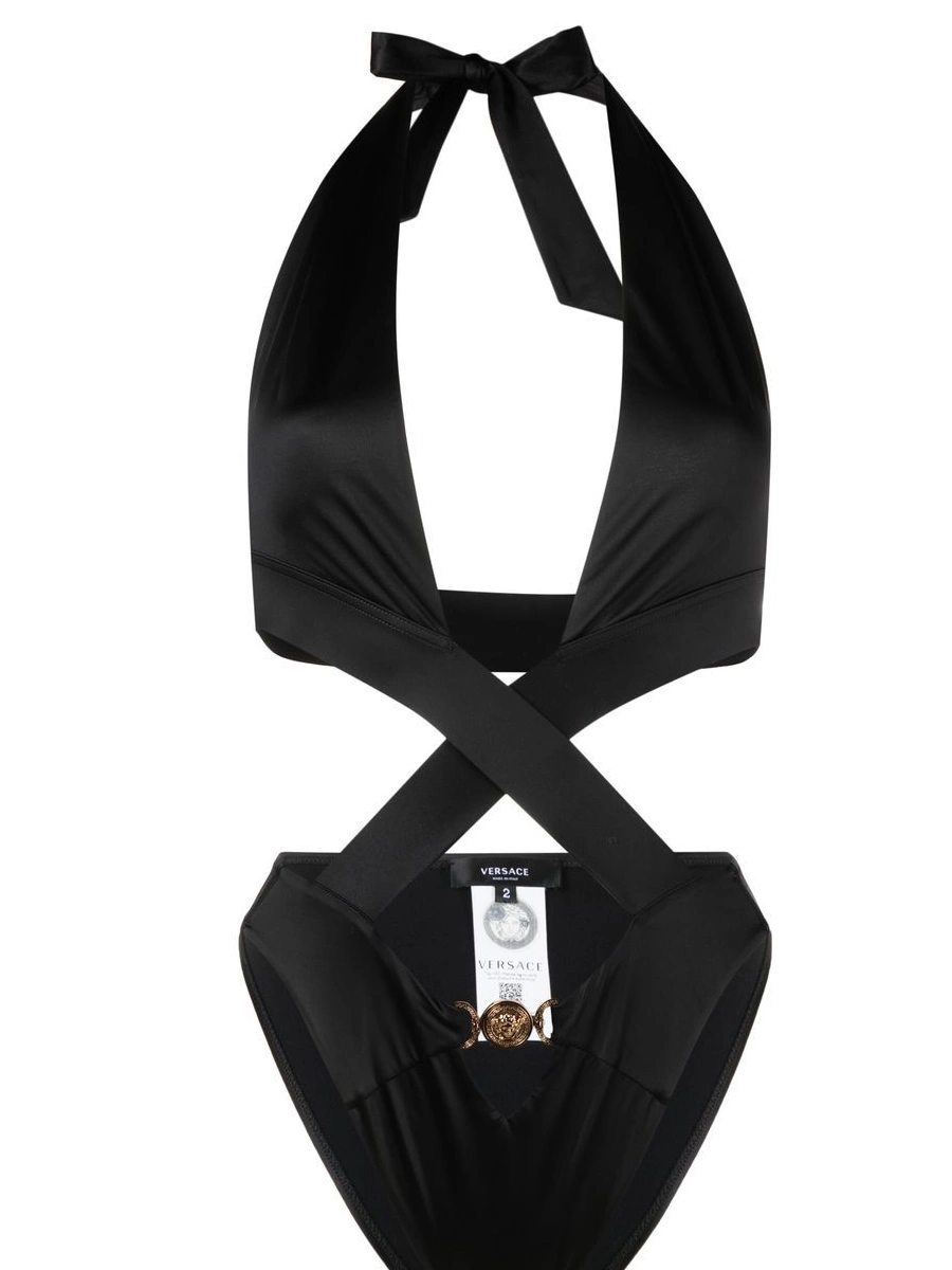 Versace tie-fastening Women Medusa one-piece 0713